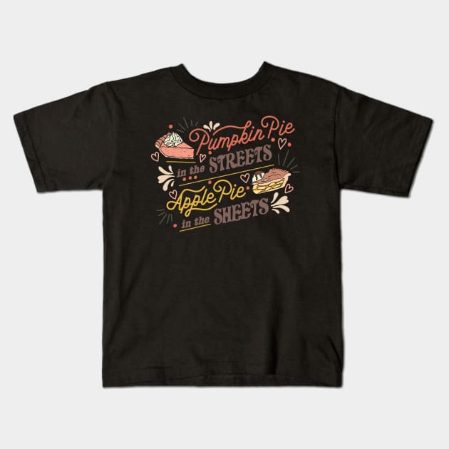 Pumpkin Pie in the Streets Kids T-Shirt by Annelie